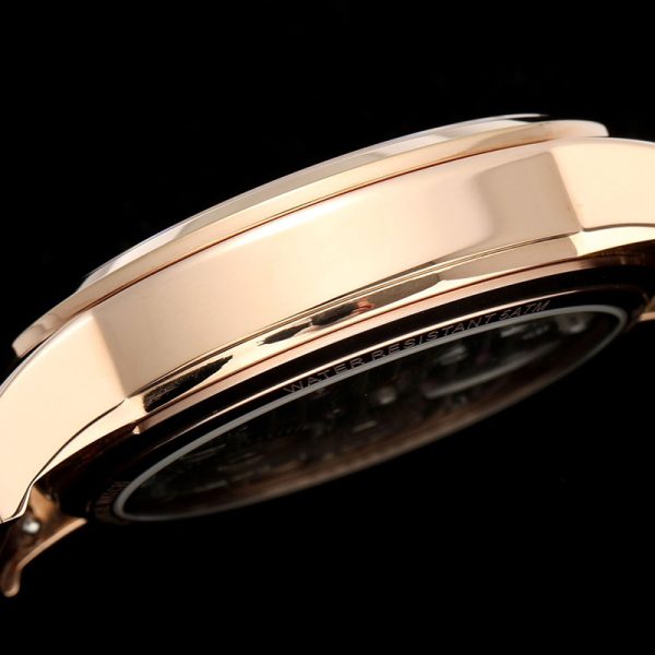 Vacheron Constantin Traditionnelle Tourbillon Rose Gold Case Brown Strap Clone 41mm (Copy)