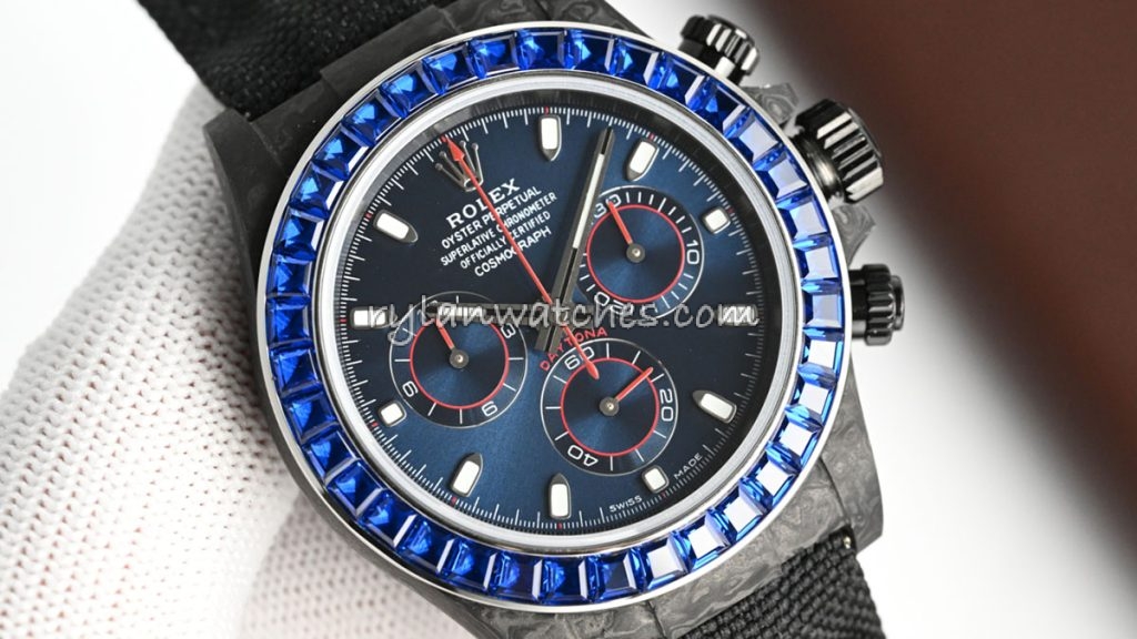 Front view of 1:1 super clone watch with polished case