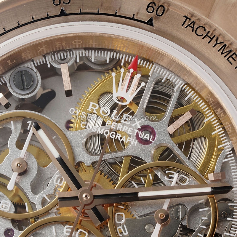 Rolex Daytona Skeleton ADG Rose Gold Bezel Clone 40mm