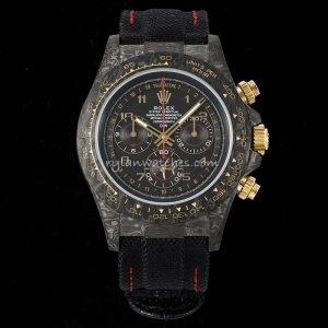 Rolex Daytona DiW Carbon Fiber Gold Accent Clone 4130