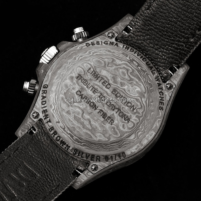 Rolex Daytona DiW Carbon Fiber Gold Accent Clone 4130 (Copy)