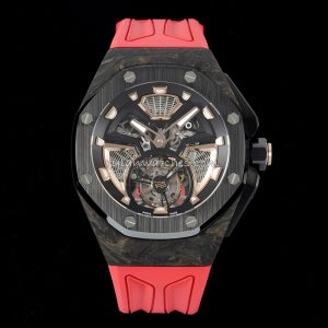 Audemars Piguet Concept Tourbillon Carbon Clone forged carbon case red strap