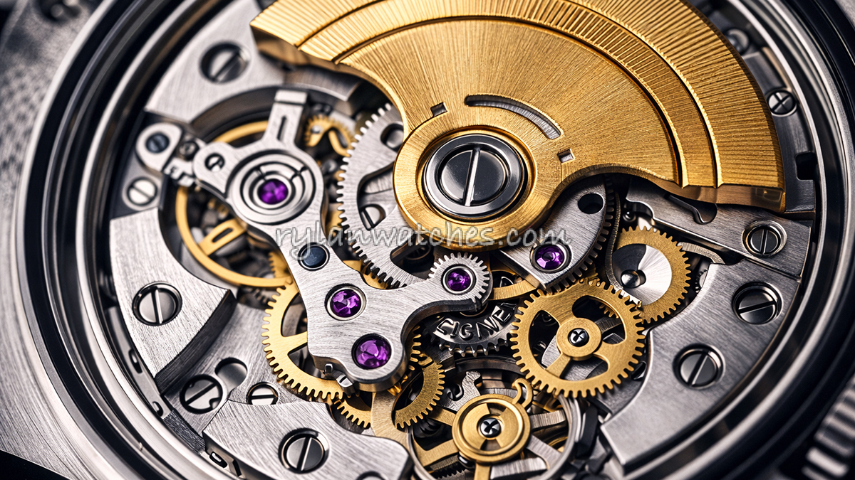mechanical watch movement close-up