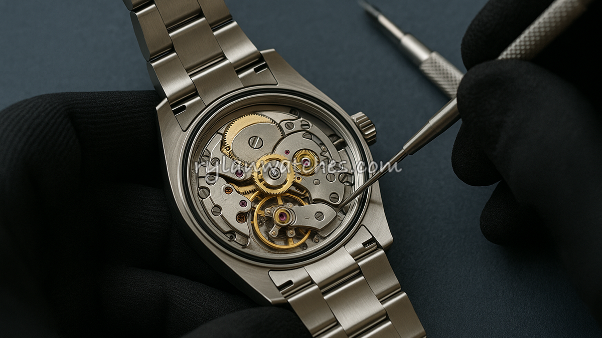 mechanical watch servicing bench