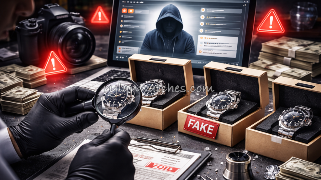 replica watch scams fake seller inspection