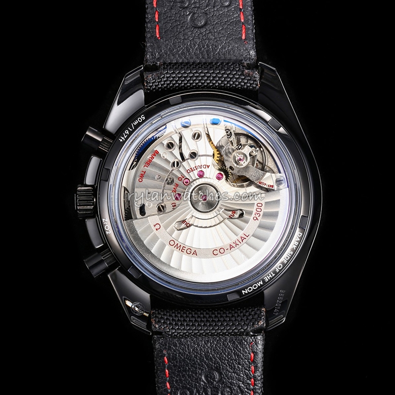 Omega 9300 ceramic bezel black dial watch