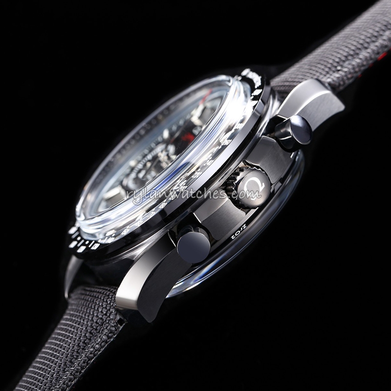 Speedmaster nylon strap black chronograph